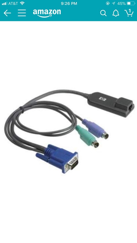 HP KVM Console USB/Display Port Interface Adapter