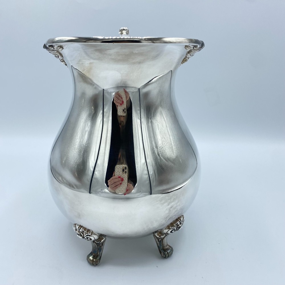 Vintage Royal Rose by Wallace Silver Plated Footed Water Pitcher #9823-Excellent