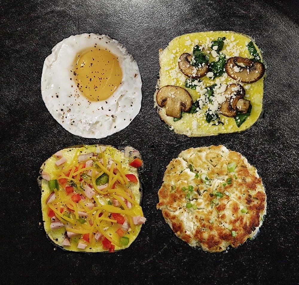 4" Egg & Pancake Ring Bundle Silicone Mold Cooking Tool Dishwasher Safe Gadget