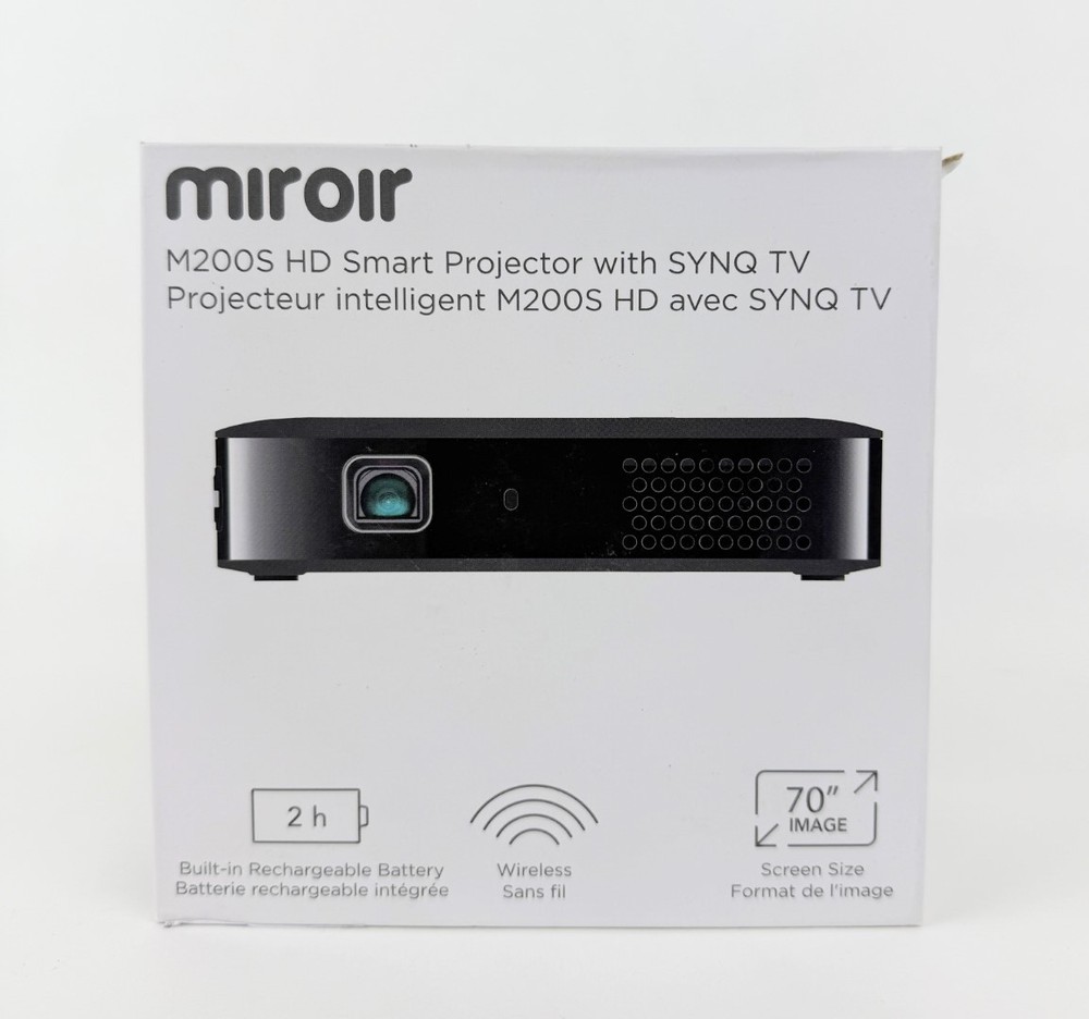 Miroir M200S Portable Smart HD Projector - Black - OB