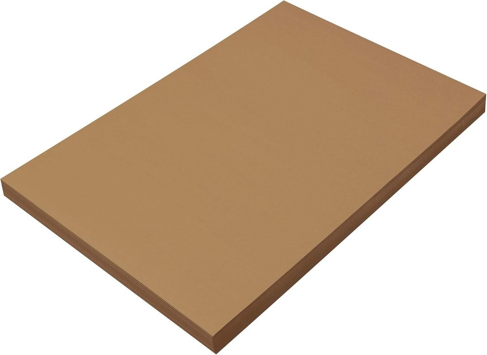 100 Sheets of Light Brown Medium Weight Construction Paper for Creative Projects