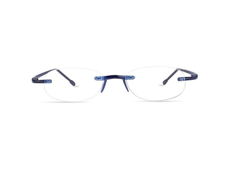 Scojo New York Gels Reading Glasses Rimless Lightweight 73520 Cobalt +2.00