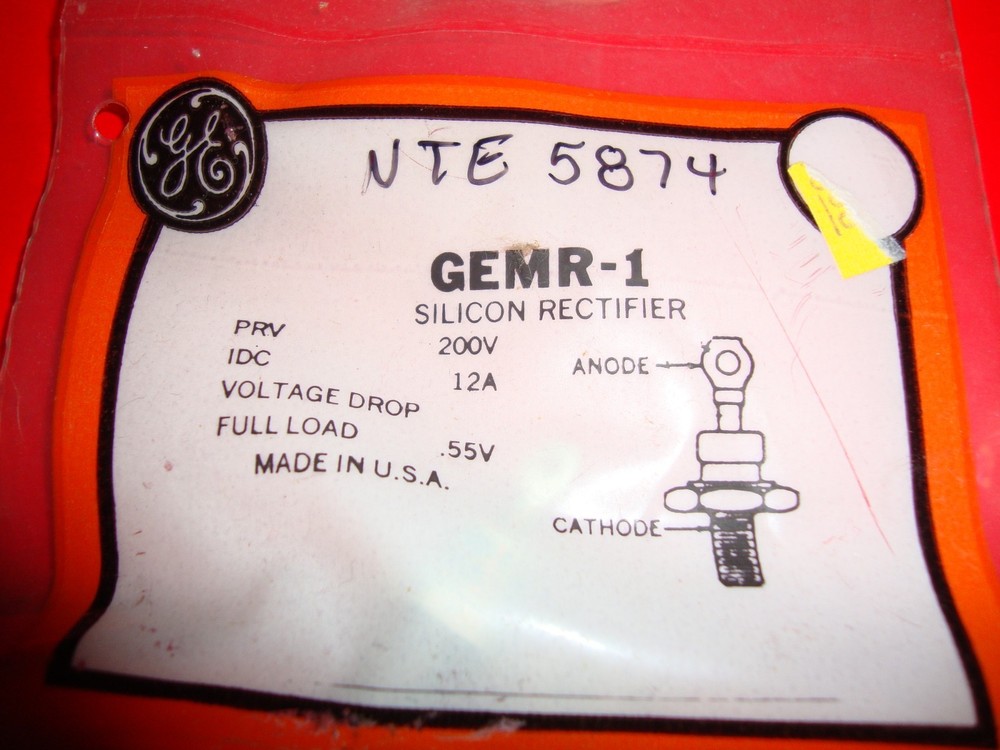 12 Amp 200 PRV silicon rectifier GEMR-1 (EQUIVALENT to NTE-5874)