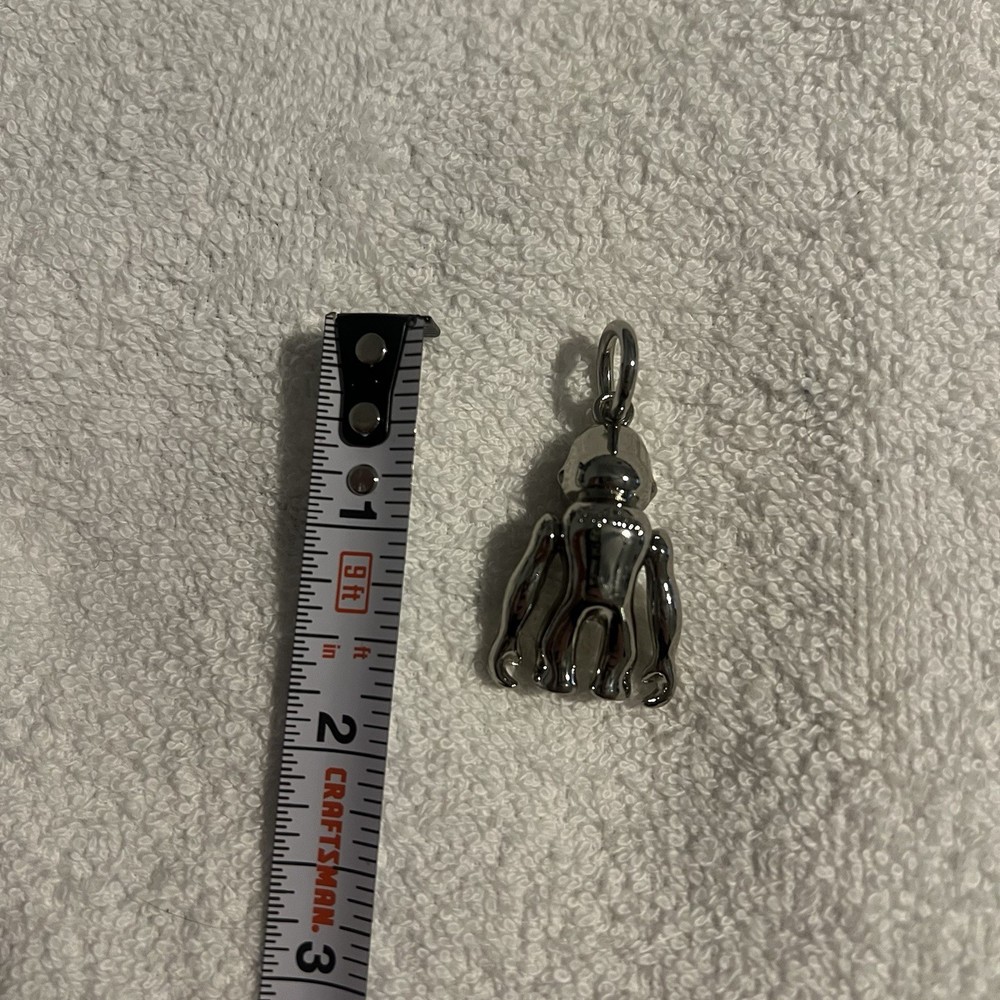 Kipling Gorilla Ape Chrome Metallic Monkey Keychain