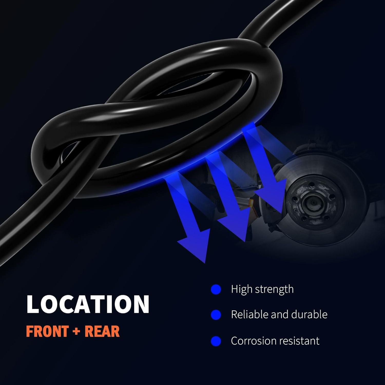 34356789440 34356789445 Front and Rear Brake Pad Wear Sensor Compatible with BMW