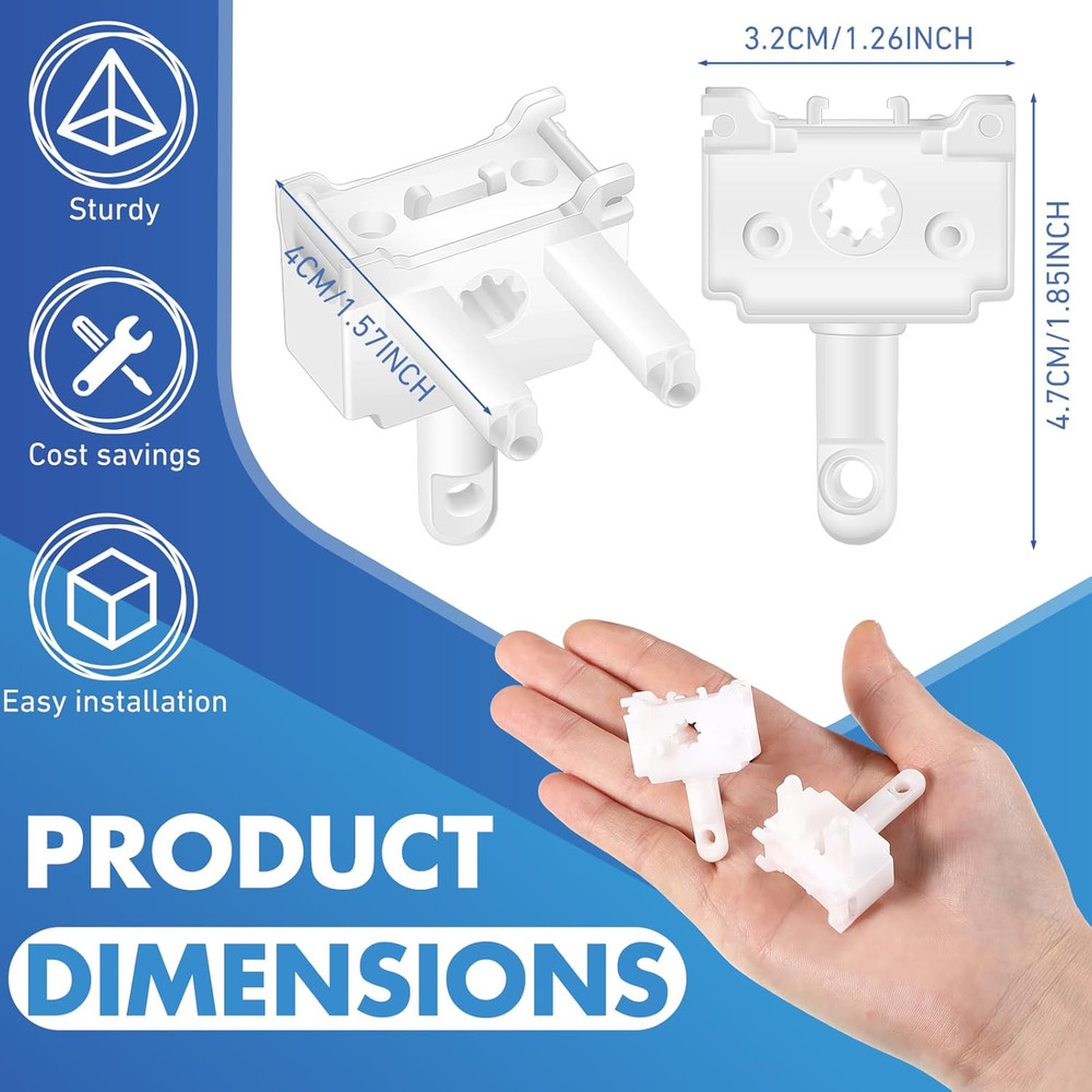 2 Pcs Vertical Blind Wand Control Replacement Repair Accessories White Window Bl