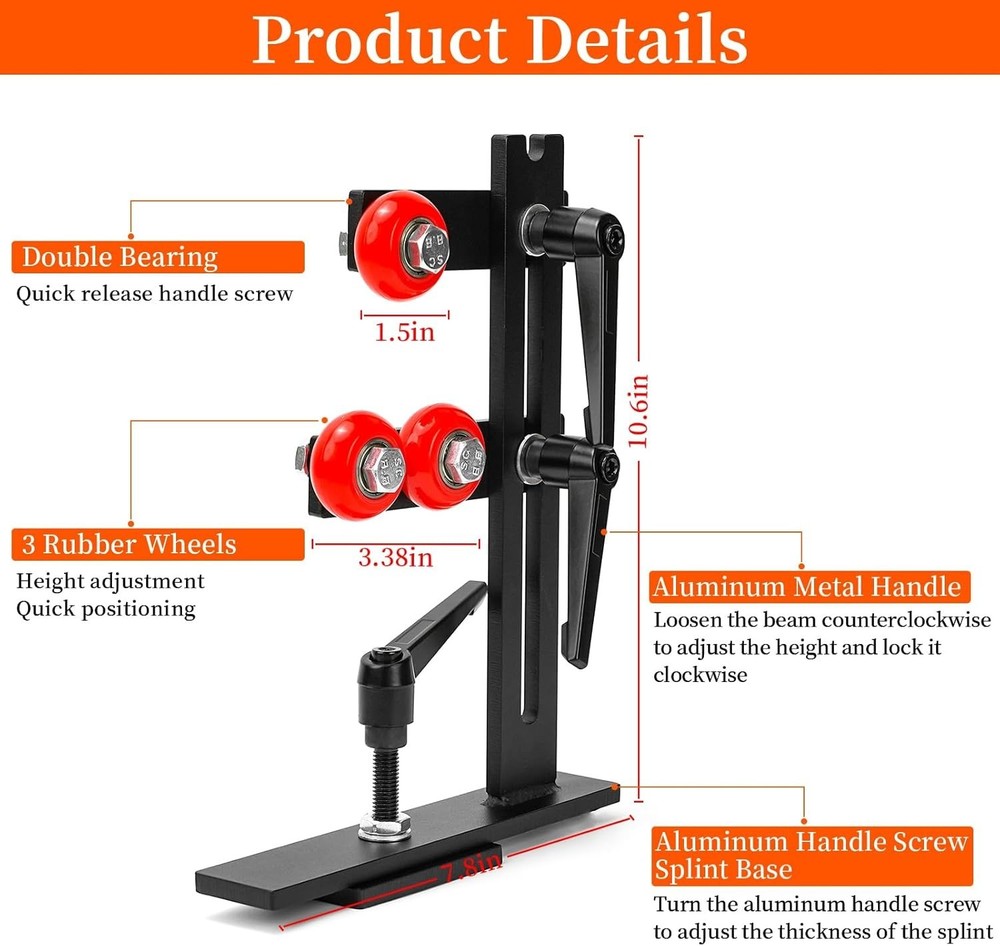 Stable Wood Lathe Steady Rest Tool for Enhanced Performance - Easy Adjustability