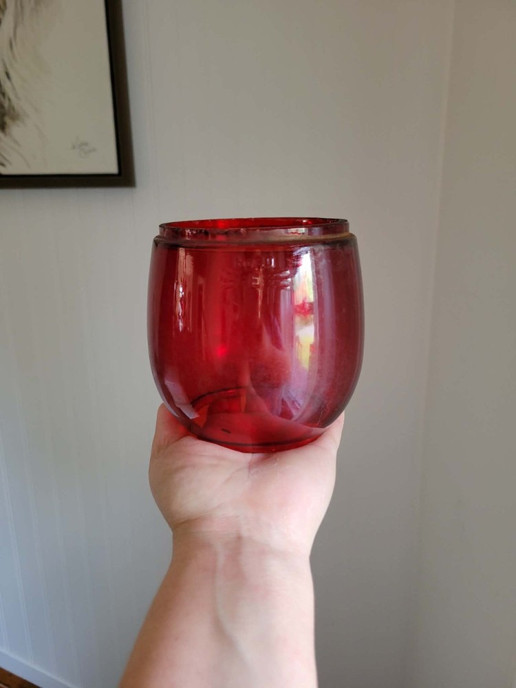 Vintage Embury No. 30 -E- Red Lantern Globe