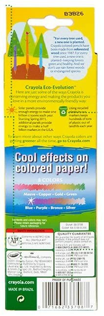 1 X Crayola Metallic Colors Colored Pencil set 8 TT 68-3708 683708