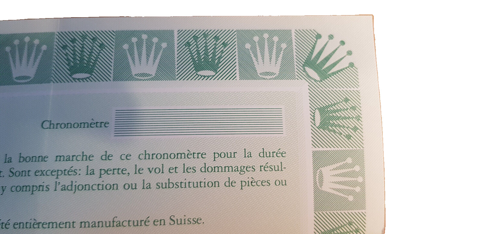 Rolex Oyster Perpetual Chronometre-Certific 1988 french blanc 564.00.200.3.88