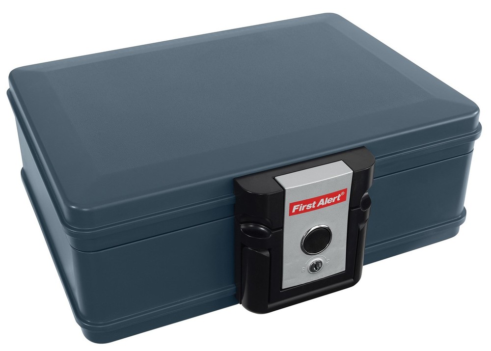 First Alert 2013F Gray 0.17 cu. ft. Capacity Key Lock Fire Chest