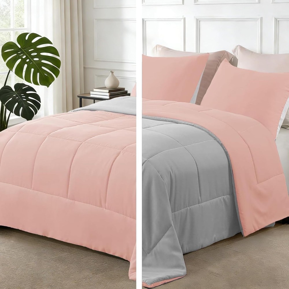 Lightweight Reversible Queen Size Comforter Set Down Alternative Comforter