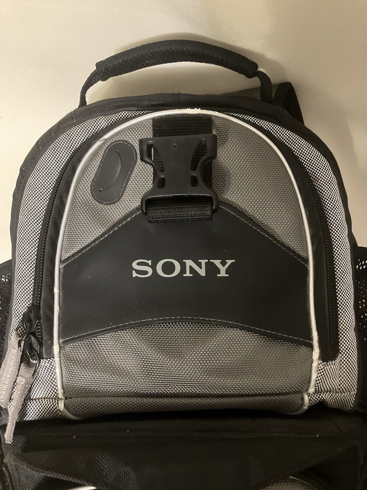 Sony Multi Function Camera Backpack Black/Gray LCS-VA60 With Strap & Extras
