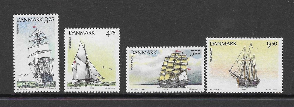 Denmark 1993 sailing ships MNH  (af1045)