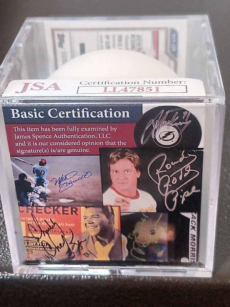 BAYRON LORA-Texas Rangers (Outfielder) Signed OML Baseball (JSA Basic COA)