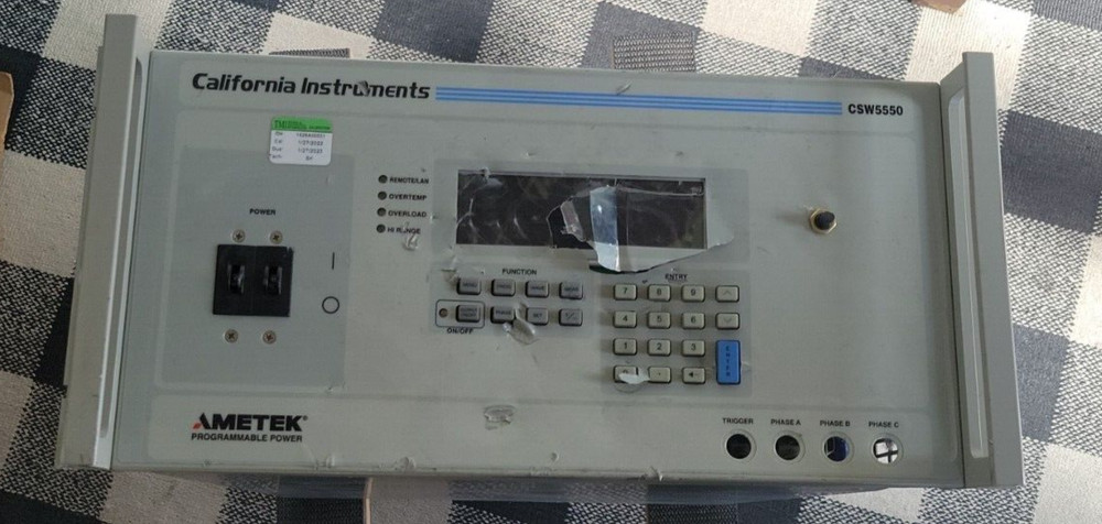 California Instuments CSW5550 - PROGRAMMABLE AC/DC POWER SOURCE