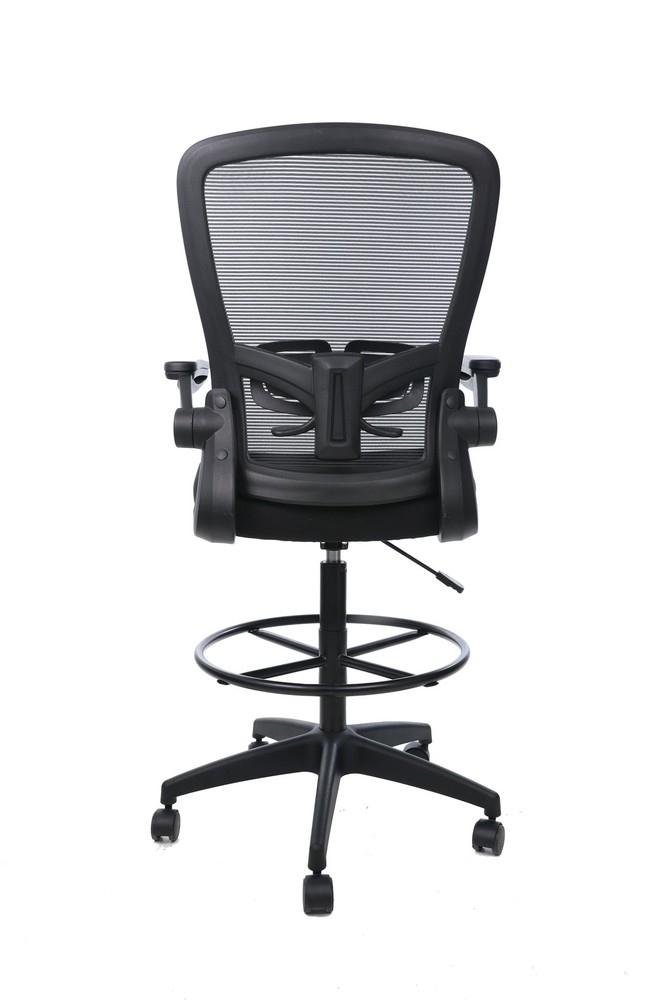 Boss Black Mesh, Flip Arm, Stool MODEL # B16366BK-BK