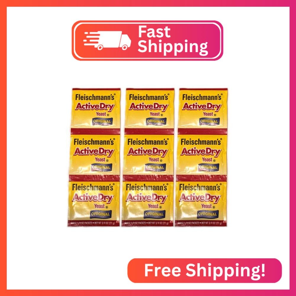 Fleischmann's Active Dry Yeast Strip, 0.25 Ounce (9 Count)