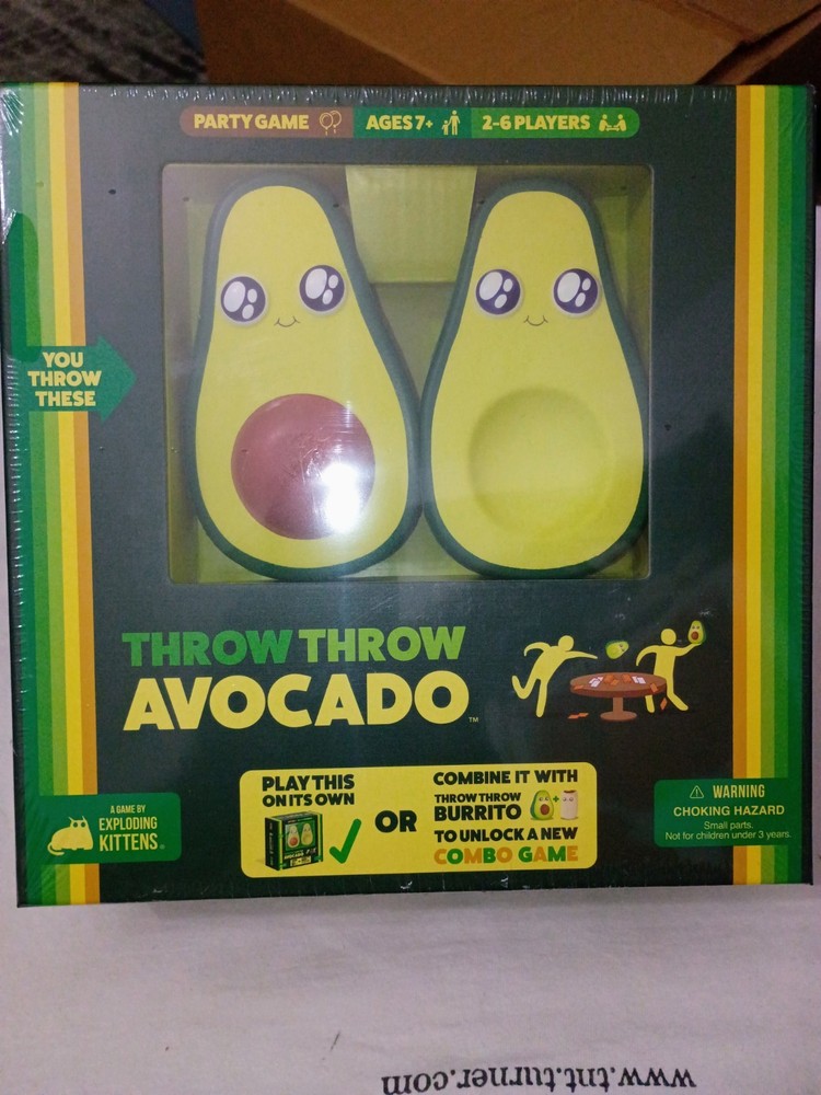 Exploding Kittens Throw Throw Avocado Party Game 2-6 Players Sealed