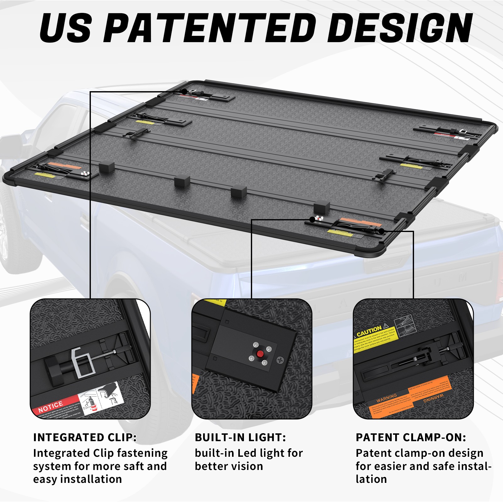 5.8FT Truck Tonneau Cover 4-Fold For 2009-2026 Ram 1500 Waterproof