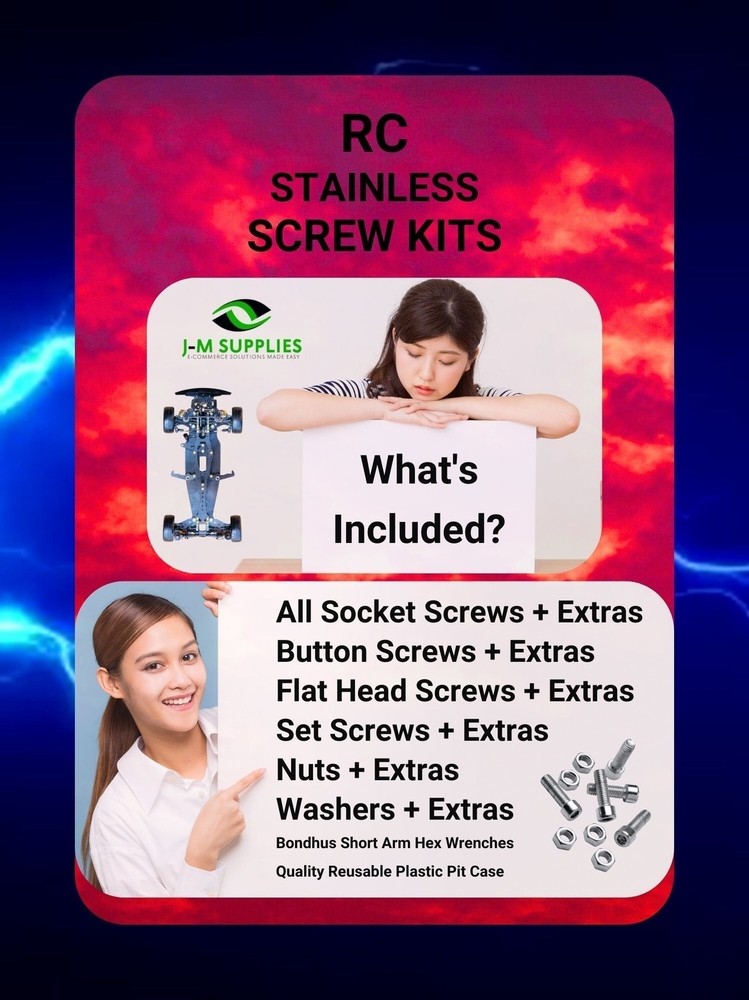 RCScrewZ Stainless Screw Kit ass048 for Associated SC8.2e | SET