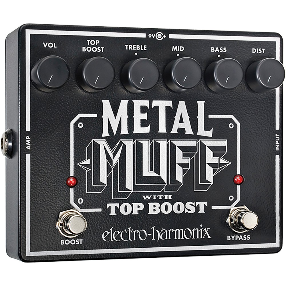 Electro-Harmonix EHX Metal Muff Distortion Effects Pedal with Top Boost