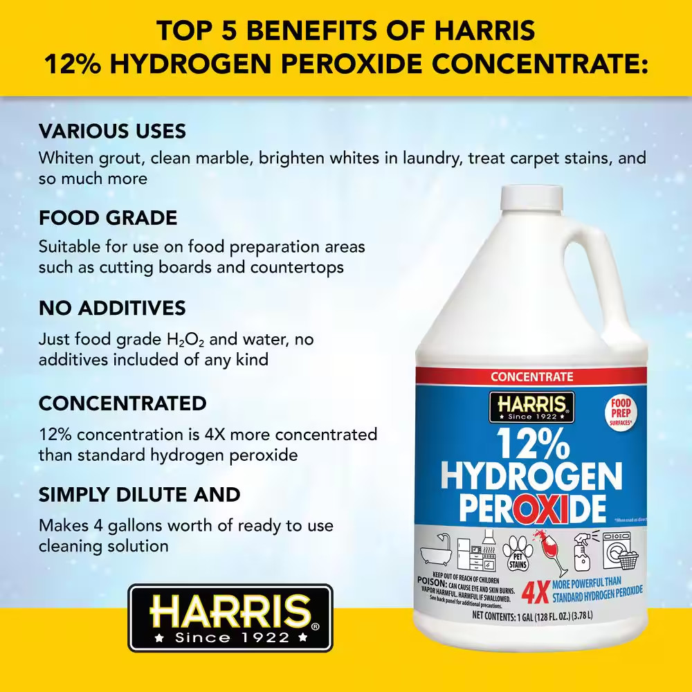 128 Oz. 12% Hydrogen Peroxide All Purpose Cleaner