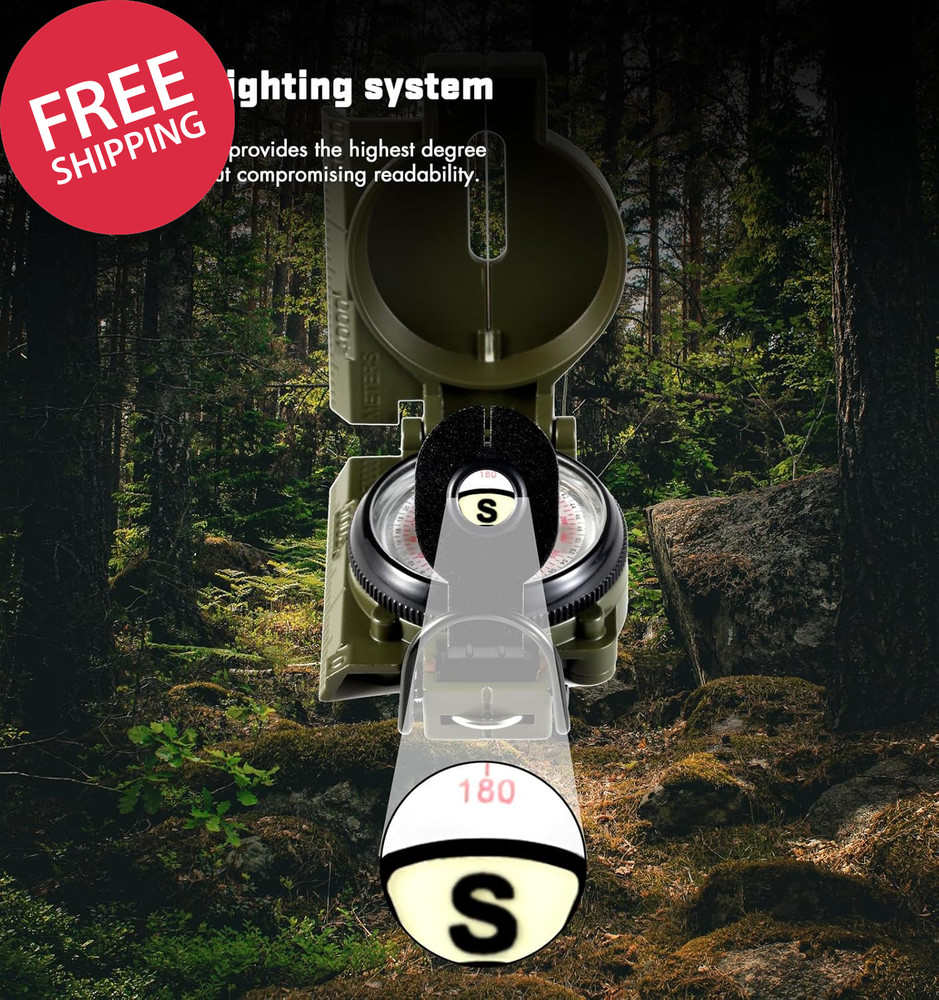 Multifunctional Military Sighting Navigation Compass with Inclinometer | Impact
