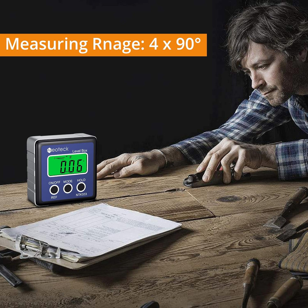 Digital Angle Finder LCD Digital Angle Gauge Waterproof Protractor Inclinometer