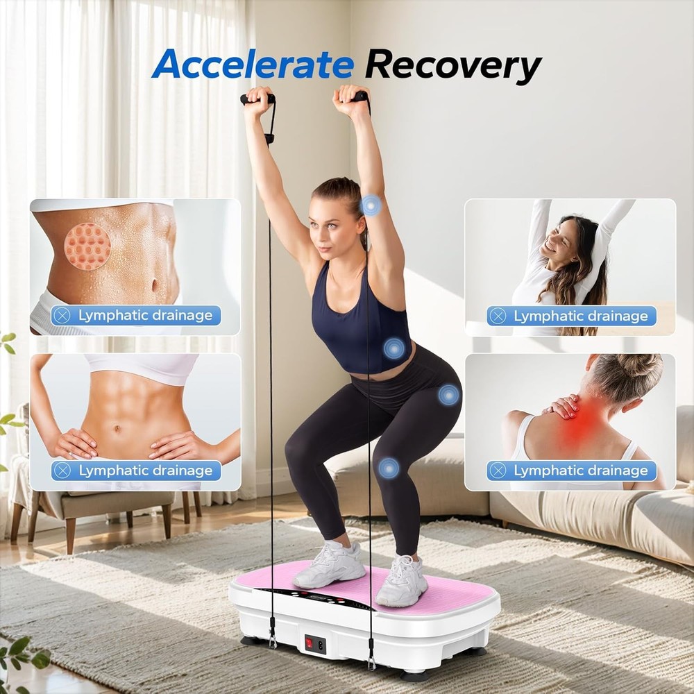 Vibration Plate Exercise Machine, for Lymphatic Drainage Weight Loss