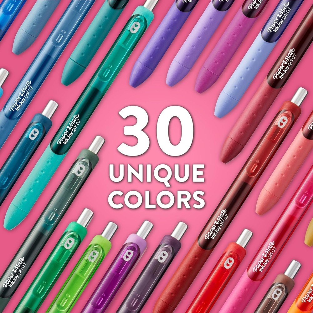 Assorted InkJoy Gel Pens 0.7mm Medium Point 14 Pack Fast Drying Smooth Writing