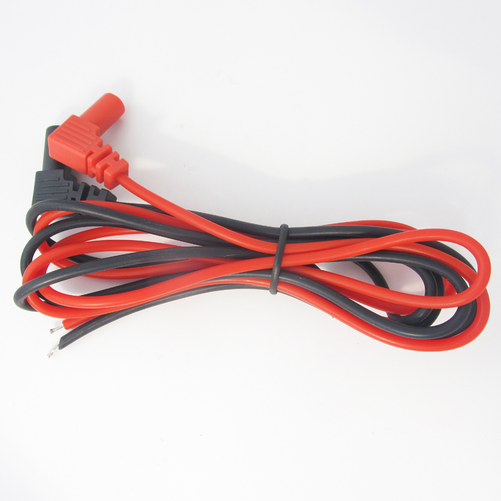 5 sets Injection Insulation 90°Banana Plug Silicone Test Cable for Multimeter