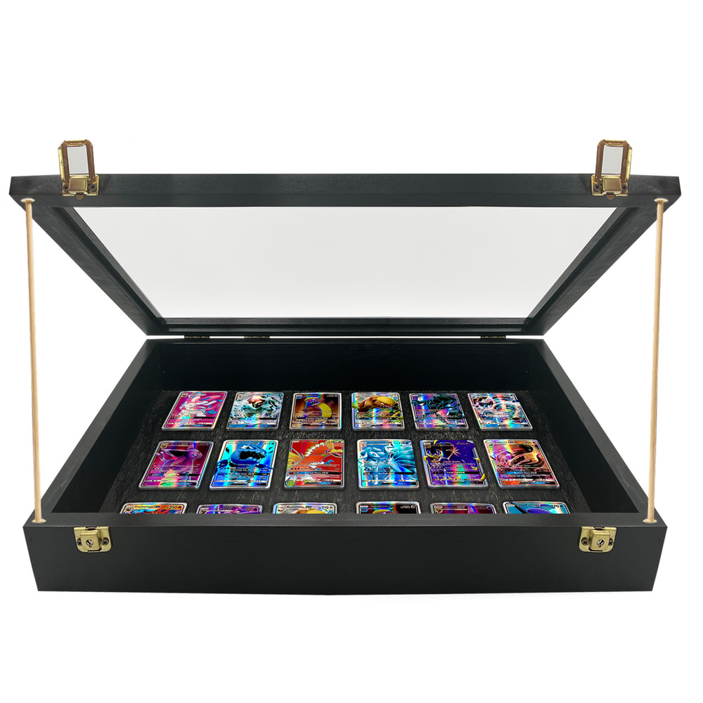 Trade Show Display Case Small Tabletop Card Display Case  Jewellery Case Black