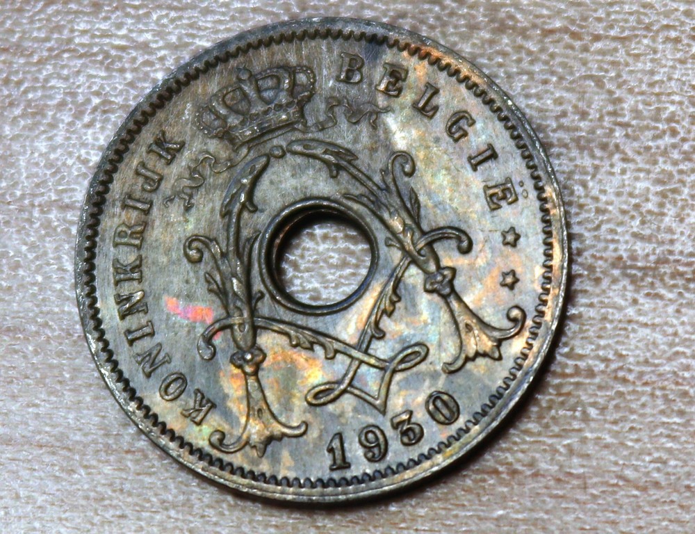 1930 Belgium 5 Centimes Dutch text