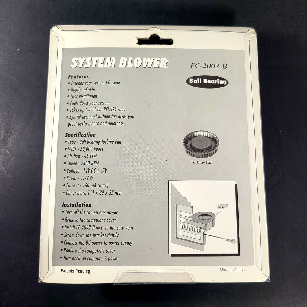 AOC System Blower FC-2002-B NEW