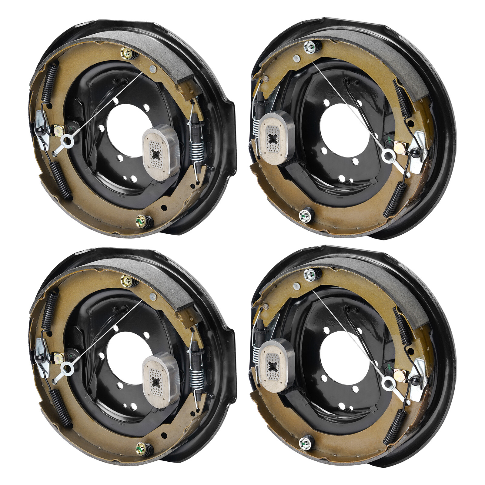 Electric Trailer Brake 12" x 2" Self-Adjusting Assembly 2 Pairs 7000 lbs