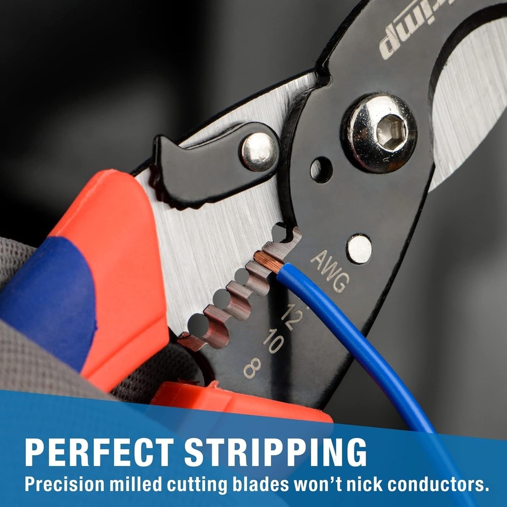 iCrimp Wire Stripper Cable Cutter 2 in 1 Multifunction Cutting Tool...