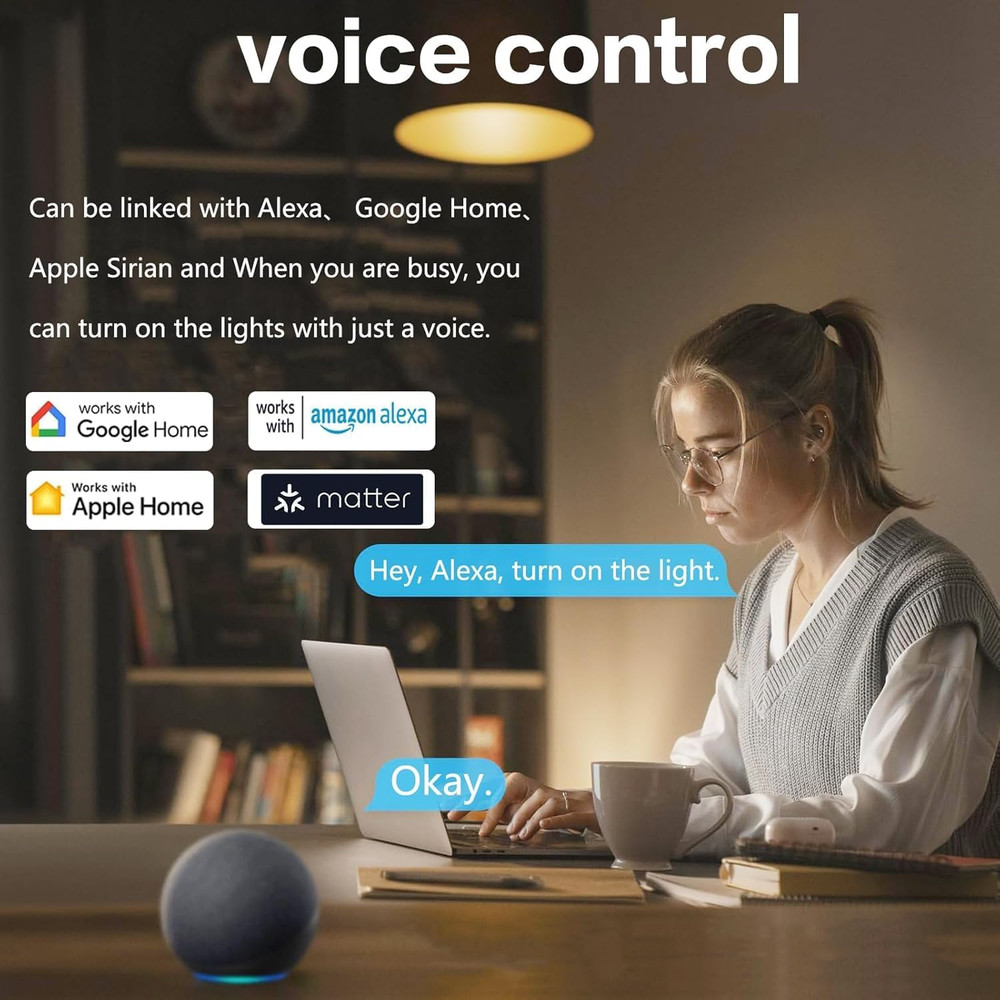 Jinvoo Matter Smart Plug, Smart Socket, Alexa Plug, 100% Privacy Protection, Com
