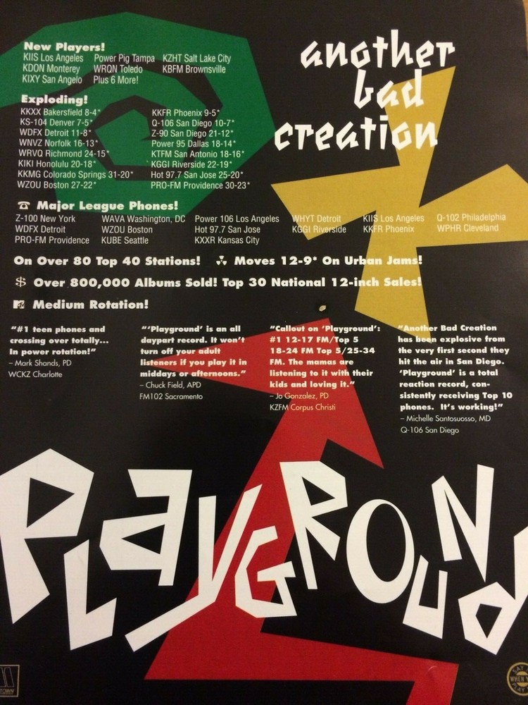 Another Bad Creation, Playground, Full Page Vintage Promotional Ad