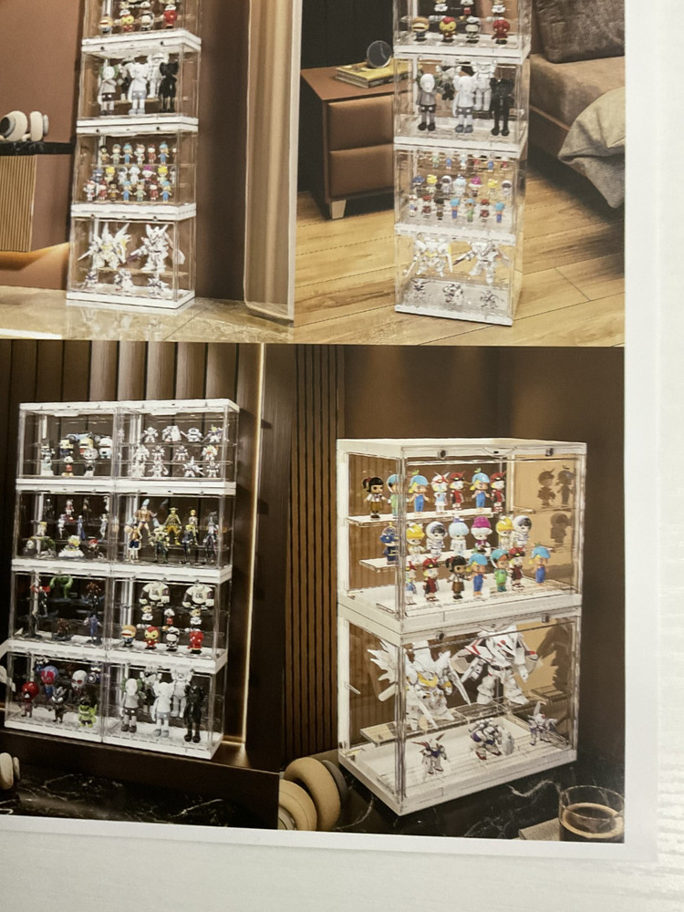 Naconmlet Display Case Mini Action Figures With Lighting Sistem