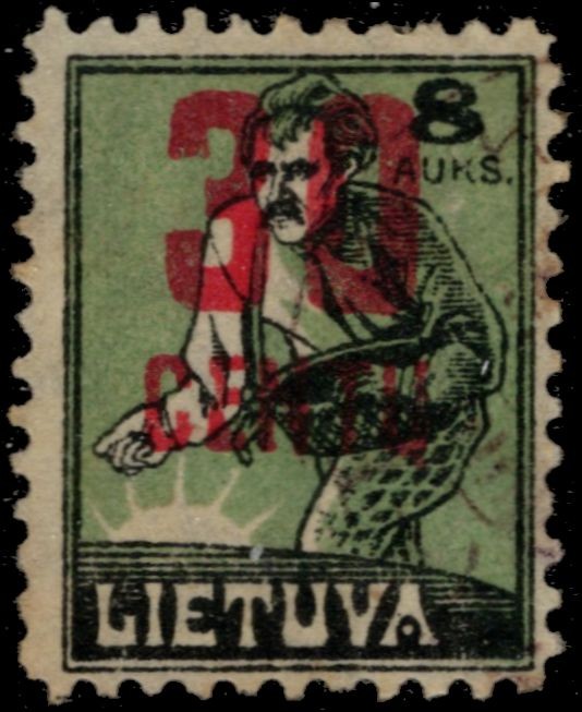 LITHUANIA 157 - Sower "1922 Provisional" (pc59520)