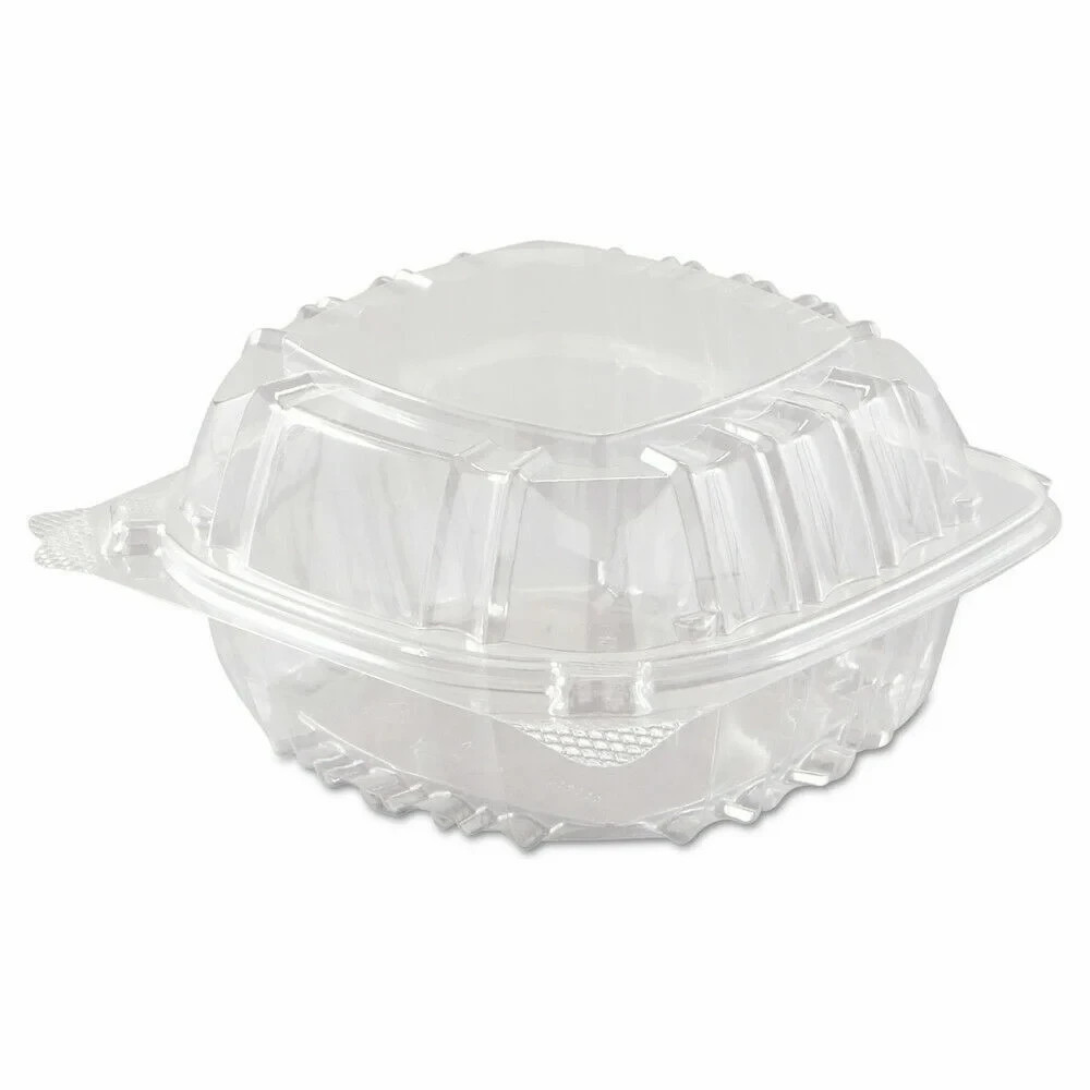 Dart C57PST1 ClearSeal 6″ Square Plastic Hinged Container 500/Case OPS