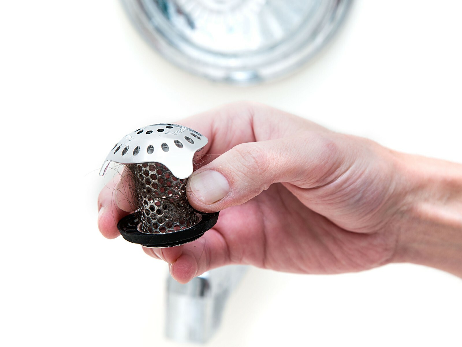 TubShroom® Ultra Drain Protector Hair Catcher Strainer in Stainless Steel (New!)