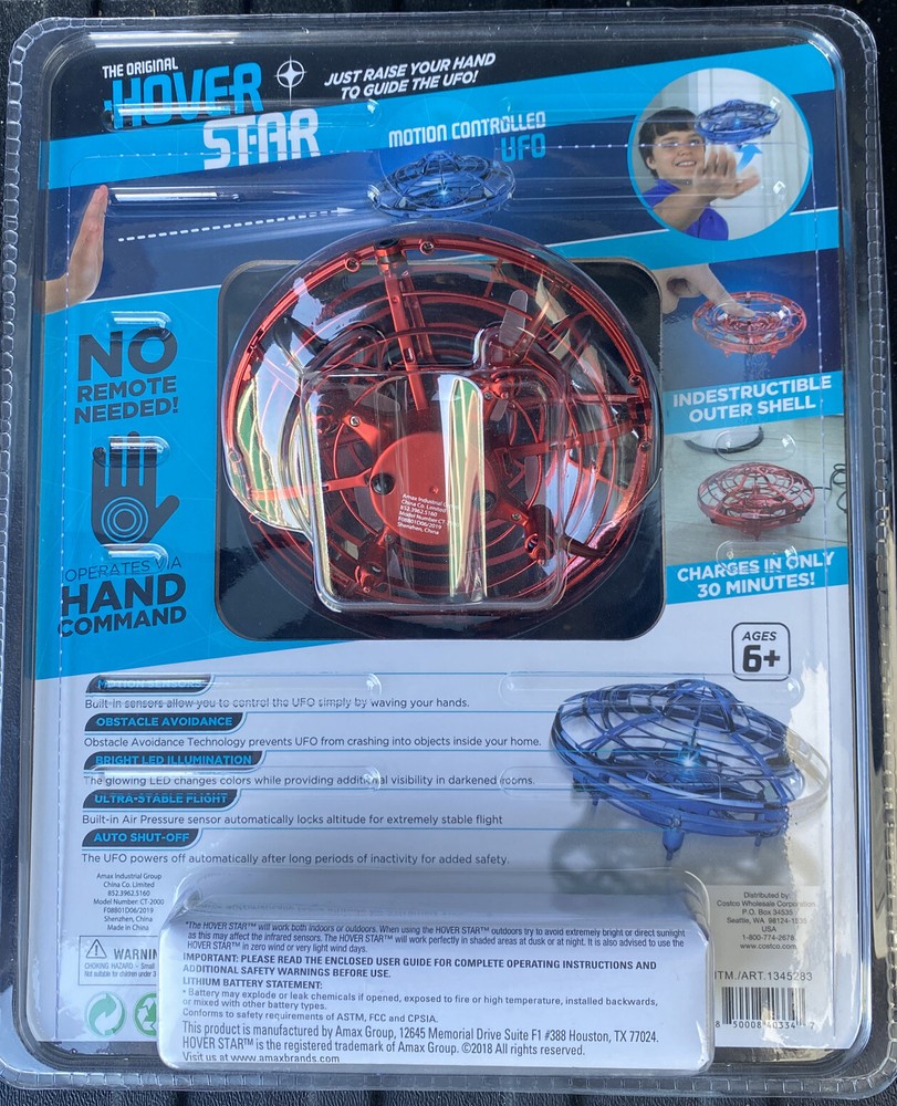 The Original Hover Star Motion Controlled UFO New Sealed Package