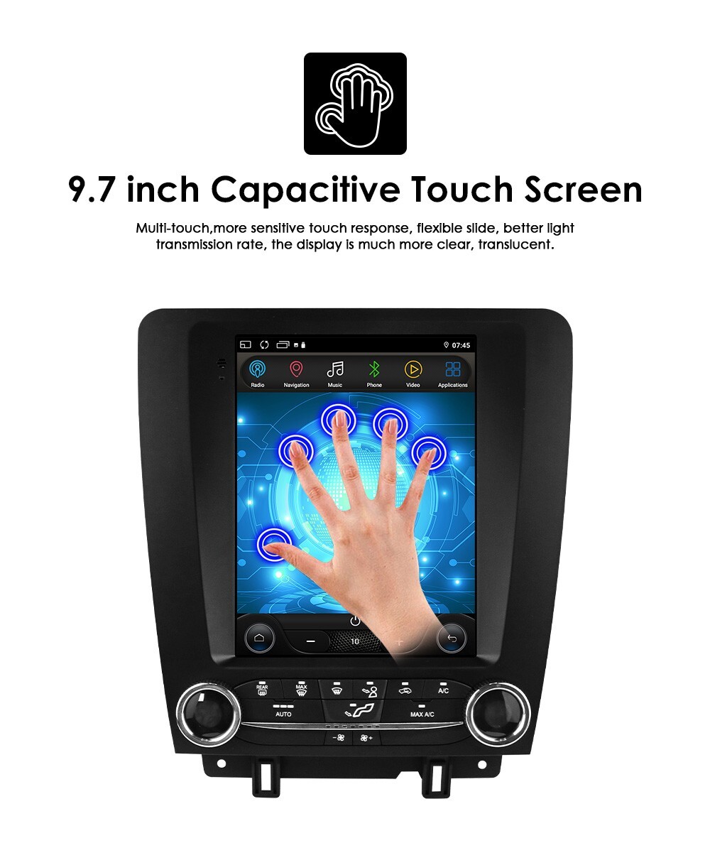 9.7" Tesla Style For Ford Mustang 2010-2014 Car Stereo Radio Android Gps Navi US