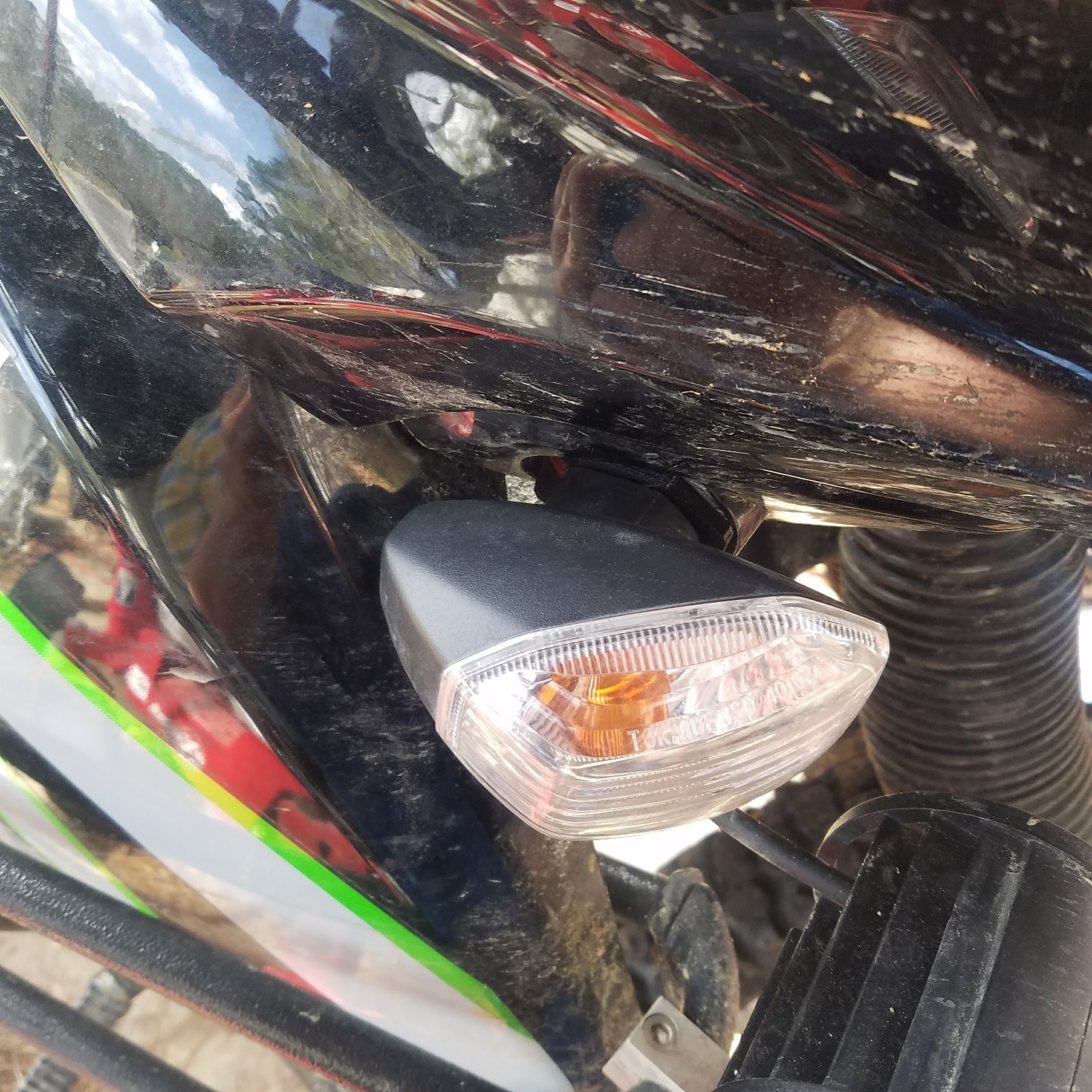 2008+ KLR 650 Front & Rear Blinker Stalk Elimination Kit - Turn Signal Repair