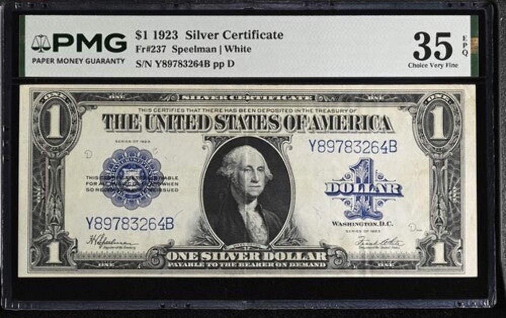 FR 237 1923 $1 Silver Certificate
