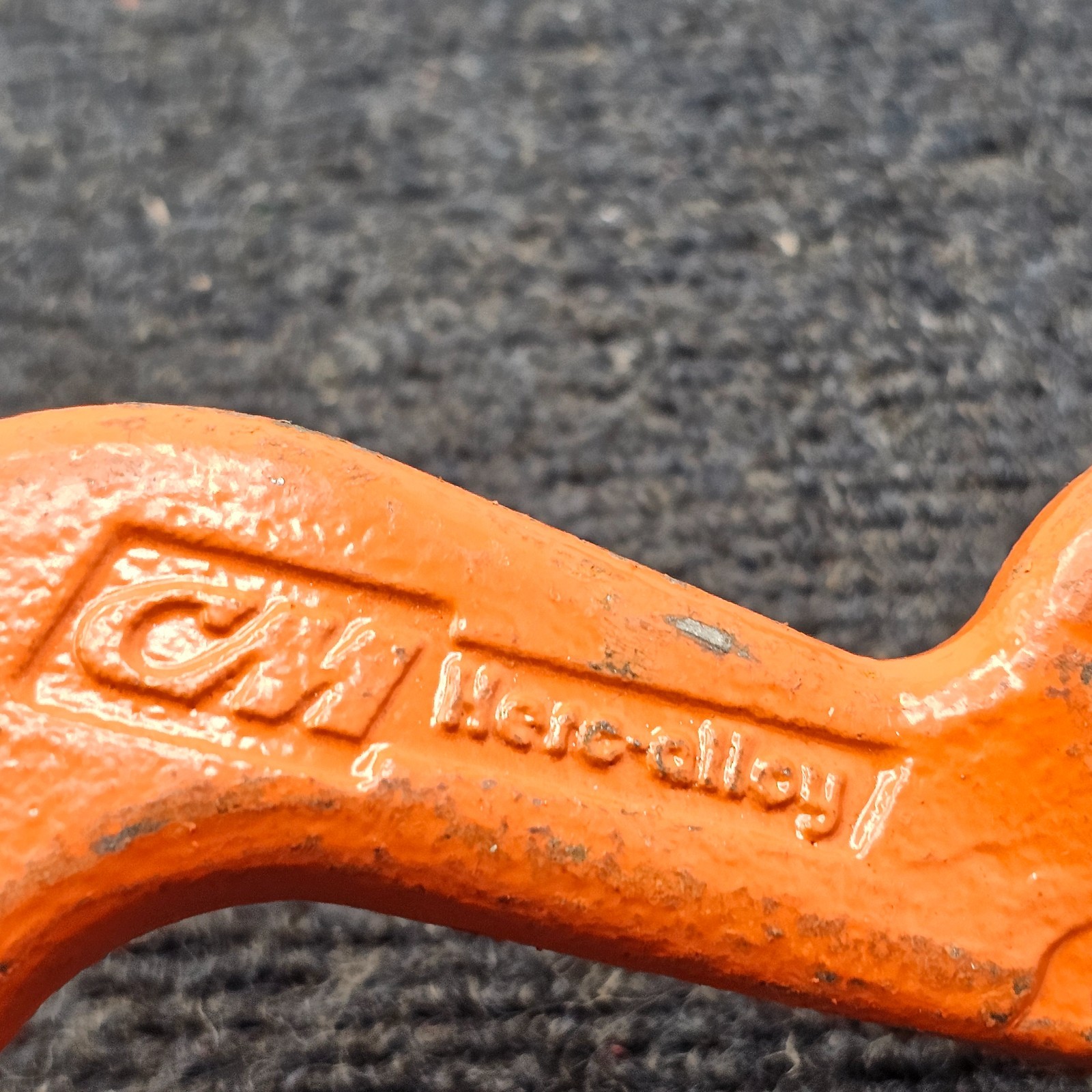 (QTY 2) CM HA800/1000 9/32" Eye Sling Hook Herc Alloy (Missing Safety Latch)