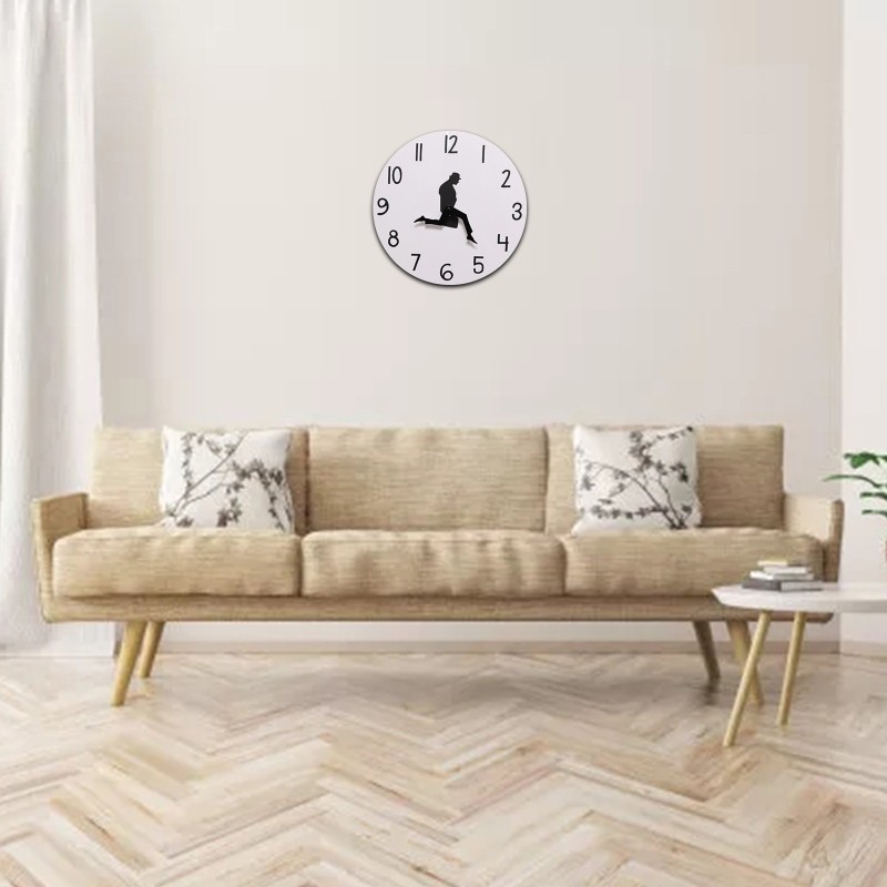 Creative Wall Clock Decorative Walking Man in Suit Wall Art Clock Home Decor