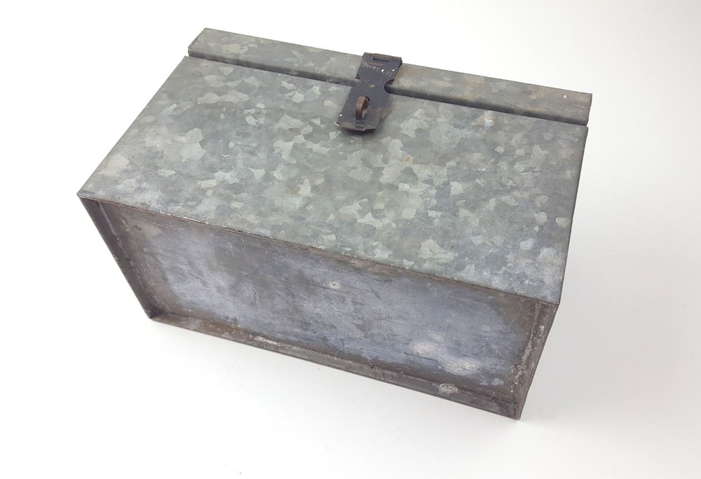 Vintage Galvanized Metal Tool Box